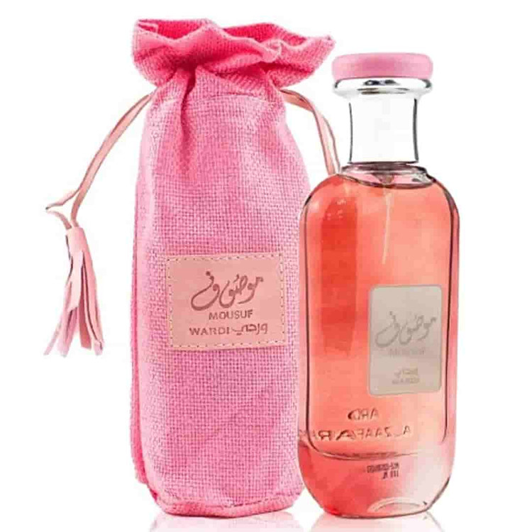عطر ادوپرفیوم زنانه ارض الزعفران مدل موصوف صورتی وردی حجم ۱۰۰ میلی‌لیتر