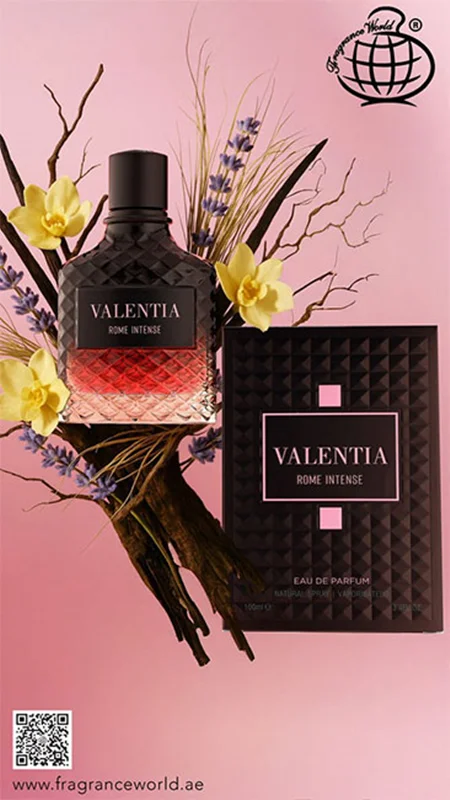 عطر ادوپرفیوم مردانه فراگرنس ورد مدل ولنتیا رم اینتنس حجم ۱۰۰ میل شیرین گرم